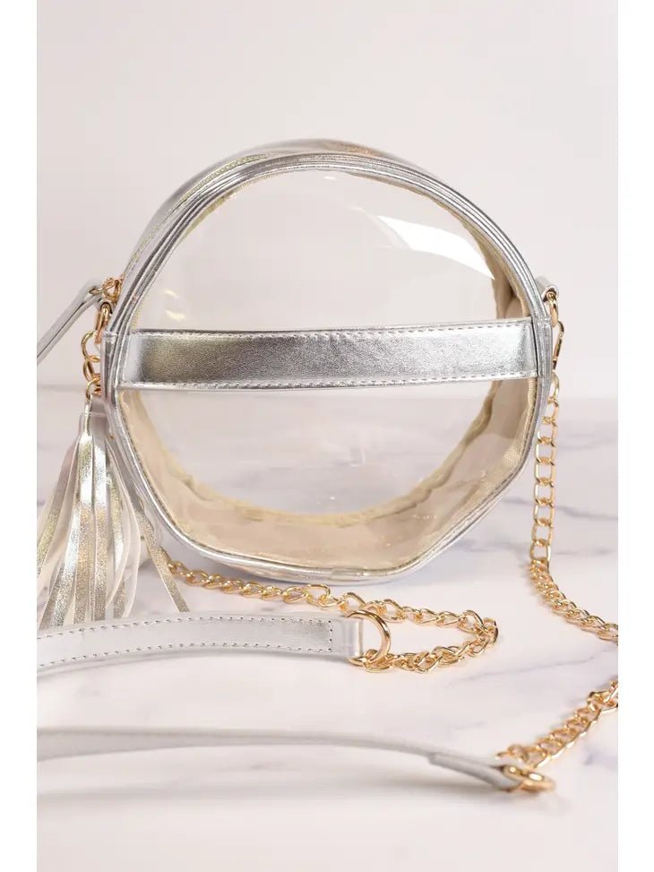 Madison Metallic Clear Crossbody - Deadwood South Boutique & Company LLC