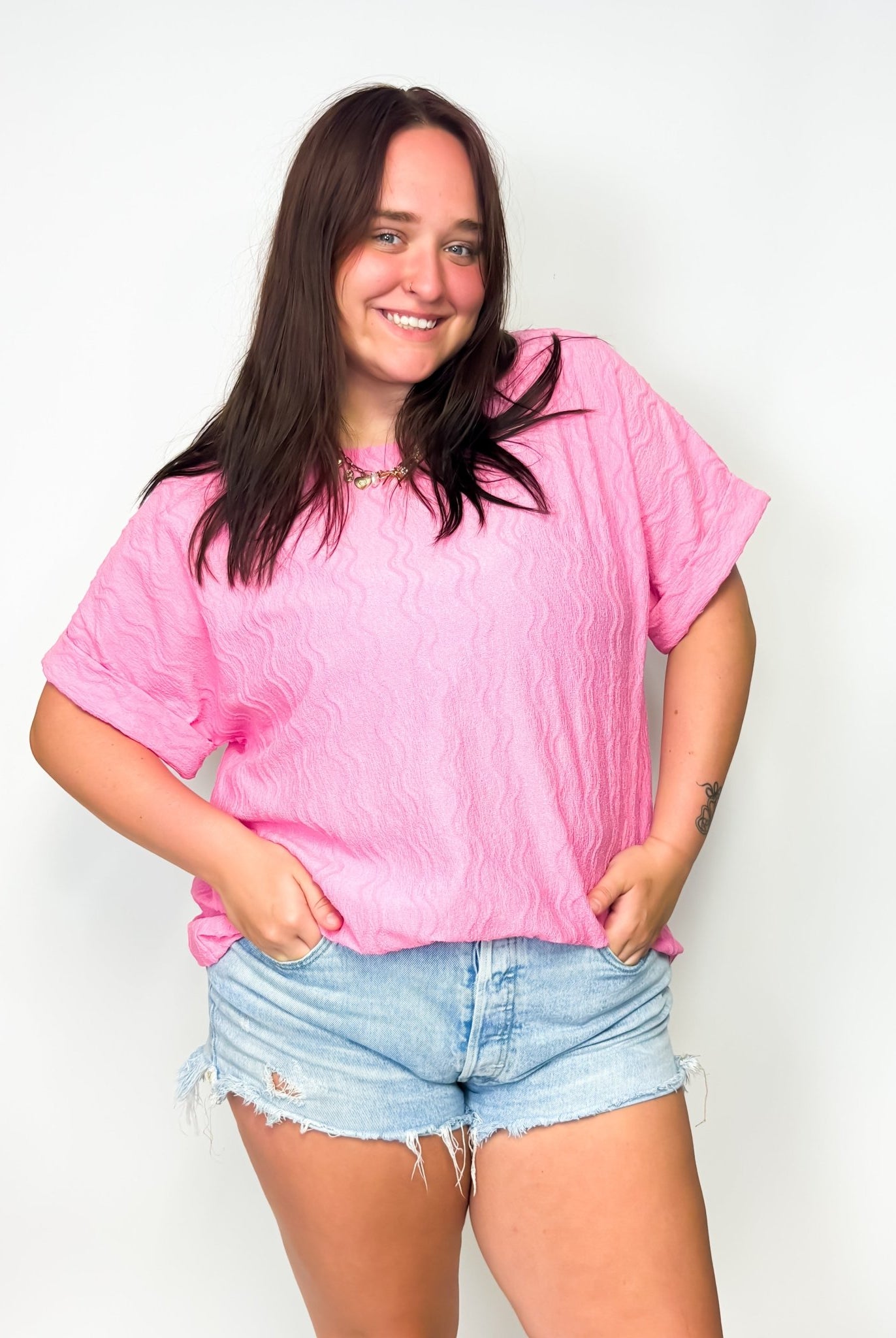 Maggie May Waffle Knit Top - Deadwood South Boutique & Company LLC