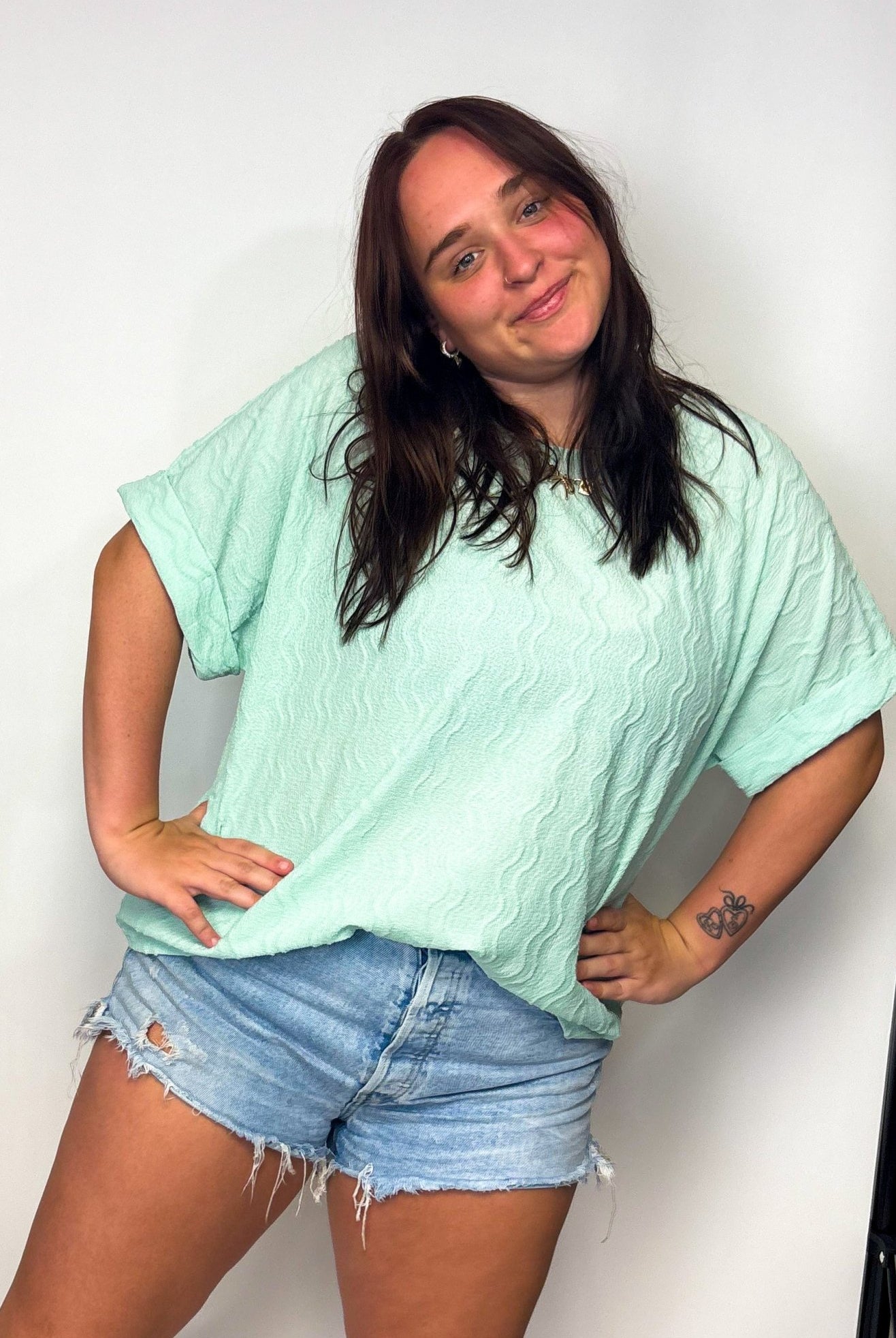 Maggie May Waffle Knit Top - Deadwood South Boutique & Company LLC