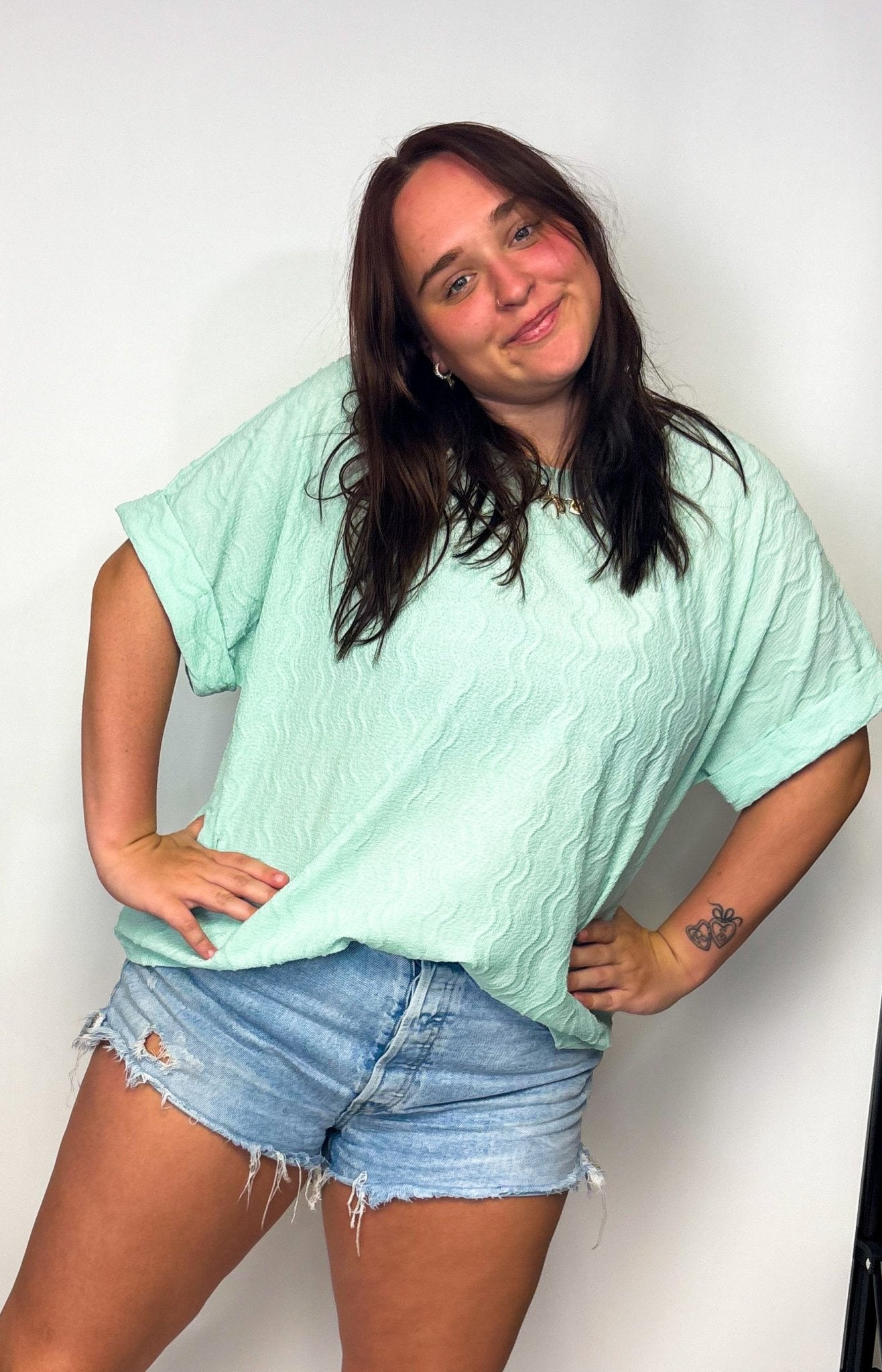 Maggie May Waffle Knit Top - Deadwood South Boutique & Company LLC
