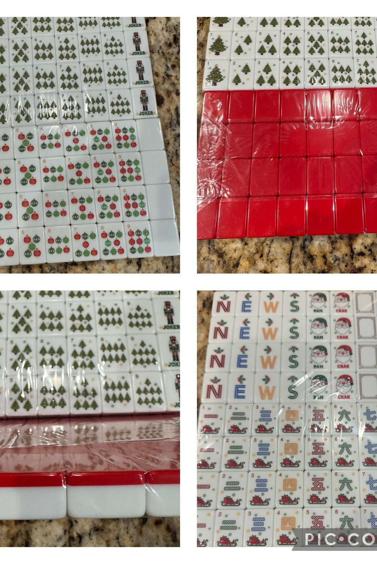Mahjong Christmas Tile Set - Deadwood South Boutique & Company LLC