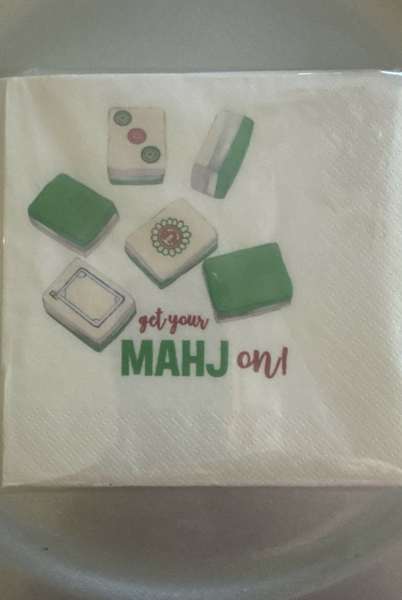 Mahjong cocktail napkins - Deadwood South Boutique & Company LLC