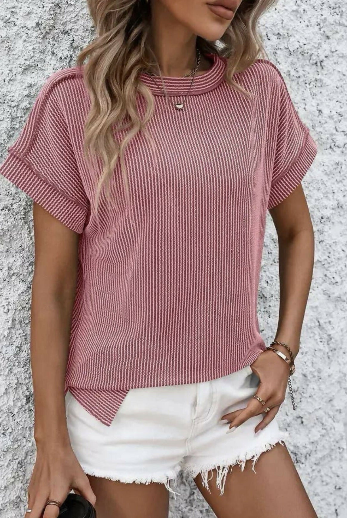 Marley Textured Loose Fit Top - Deadwood South Boutique & Company LLC