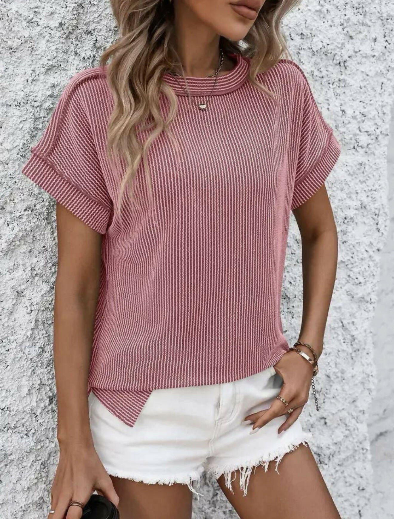 Marley Textured Loose Fit Top - Deadwood South Boutique & Company LLC