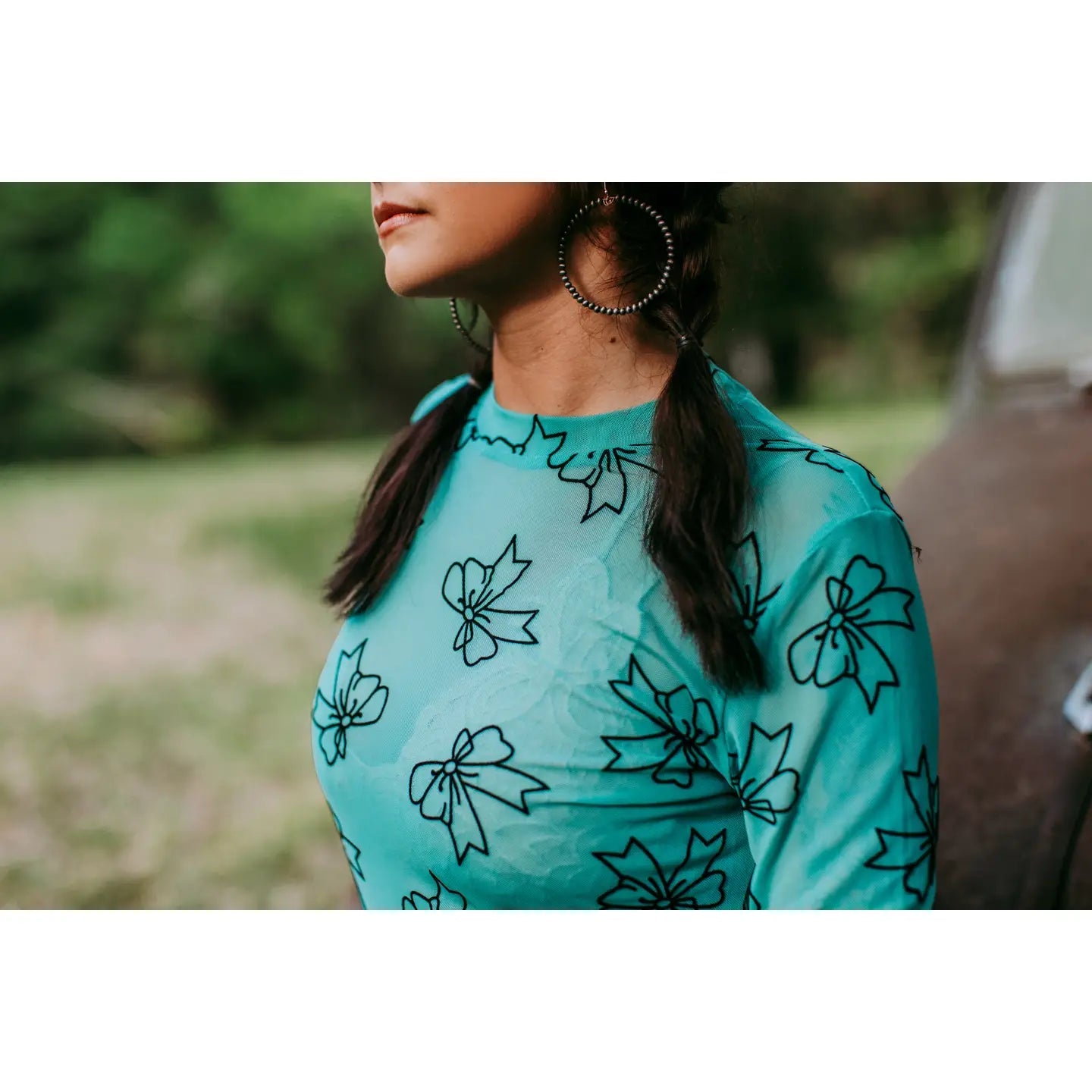 Mesh Bow Top - Deadwood South Boutique & Company LLC