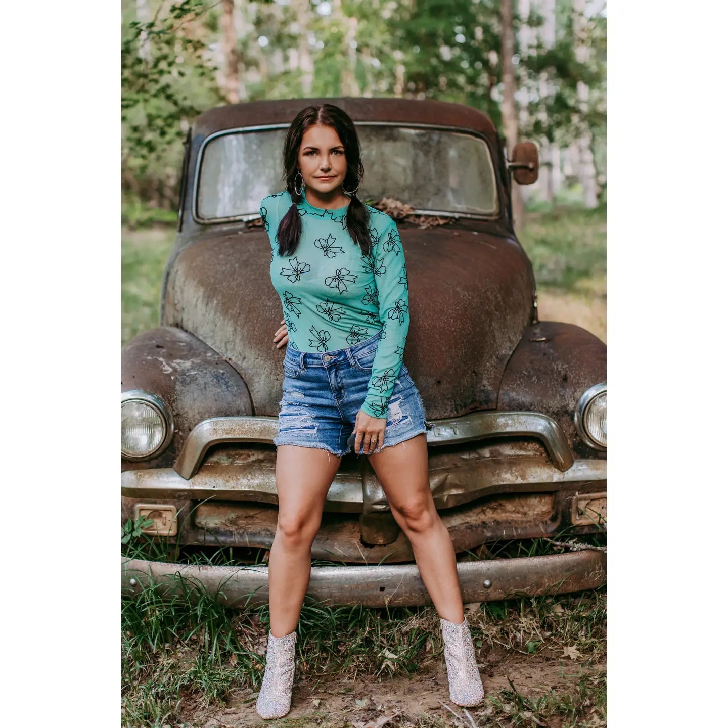 Mesh Bow Top - Deadwood South Boutique & Company LLC