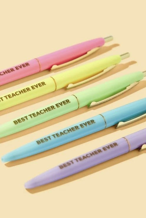 Motivational Pen Set - "Best Teacher Ever - Deadwood South Boutique & Company LLC