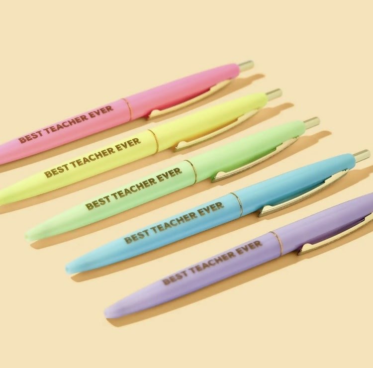 Motivational Pen Set - "Best Teacher Ever - Deadwood South Boutique & Company LLC