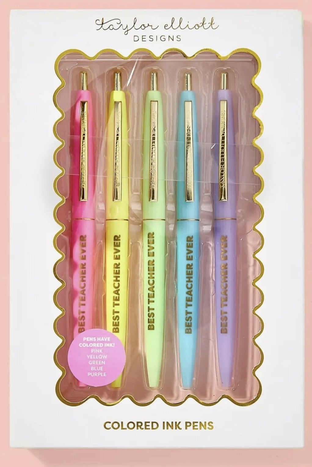 Motivational Pen Set - "Best Teacher Ever - Deadwood South Boutique & Company LLC