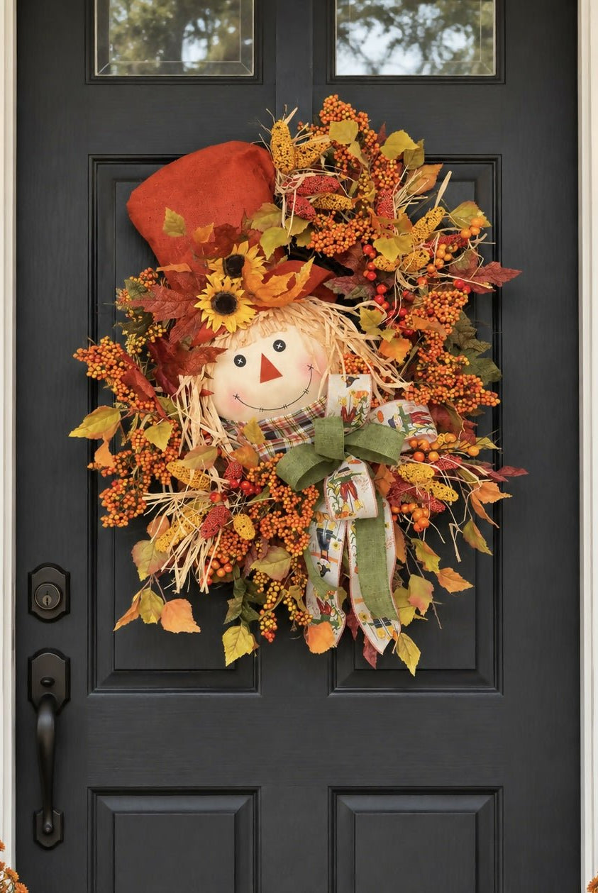 Mr Scarecrow wreath - Deadwood South Boutique & Company LLC