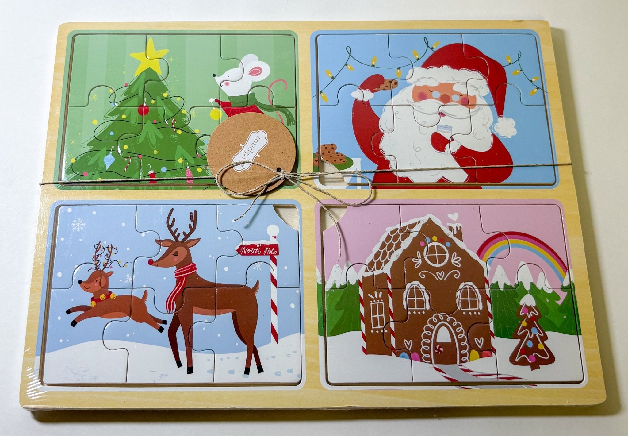 Mud Pie 4 in 1 Christmas Puzzle - Deadwood South Boutique & Company LLC