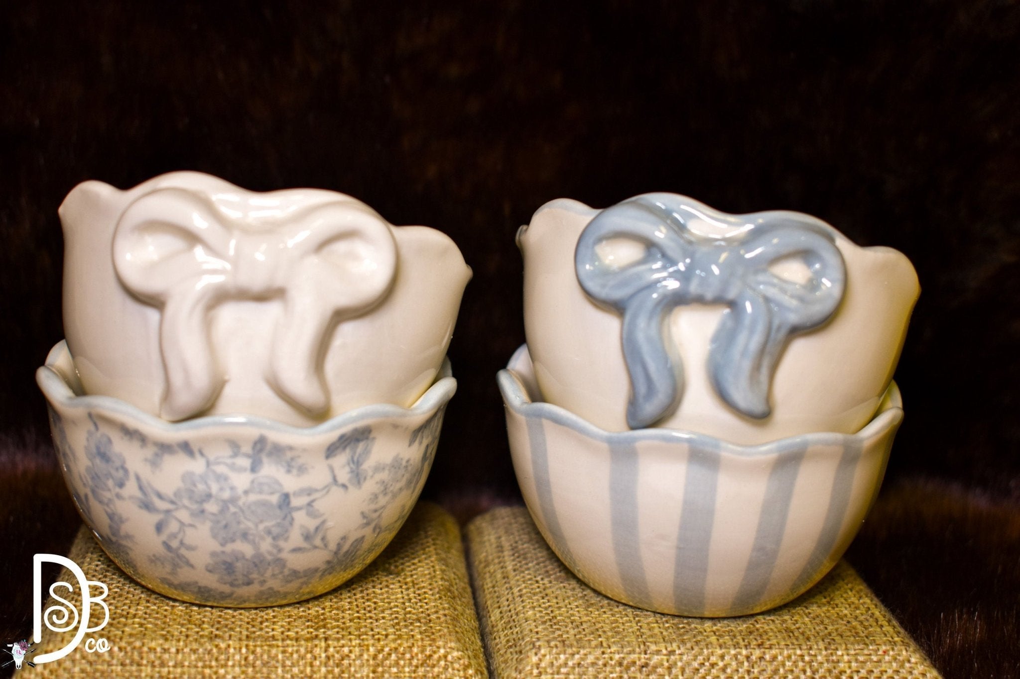 Mud Pie Bow Ramekins - Deadwood South Boutique & Company LLC