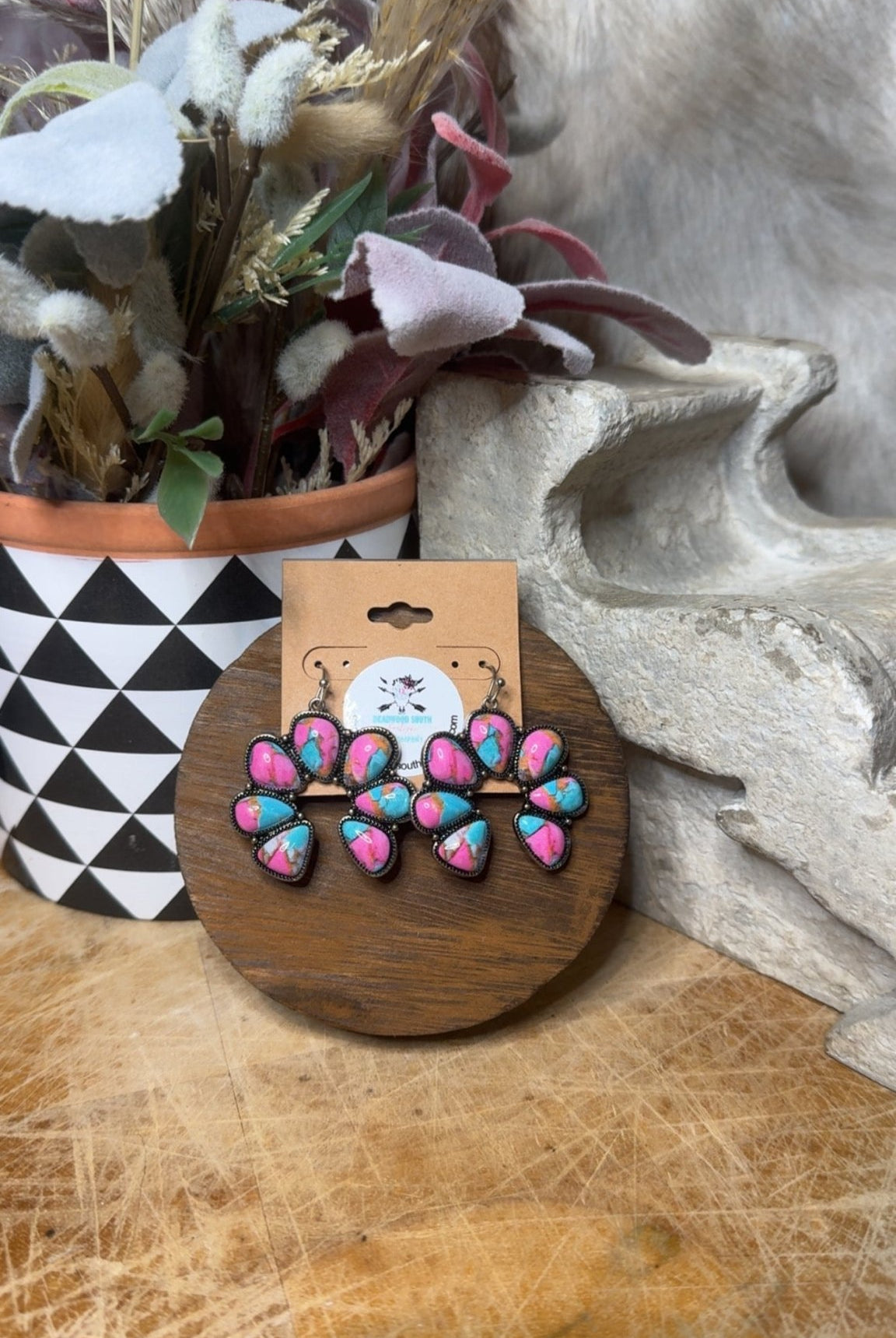 Natalie Squash Fashion Earrings - Deadwood South Boutique & Company LLC