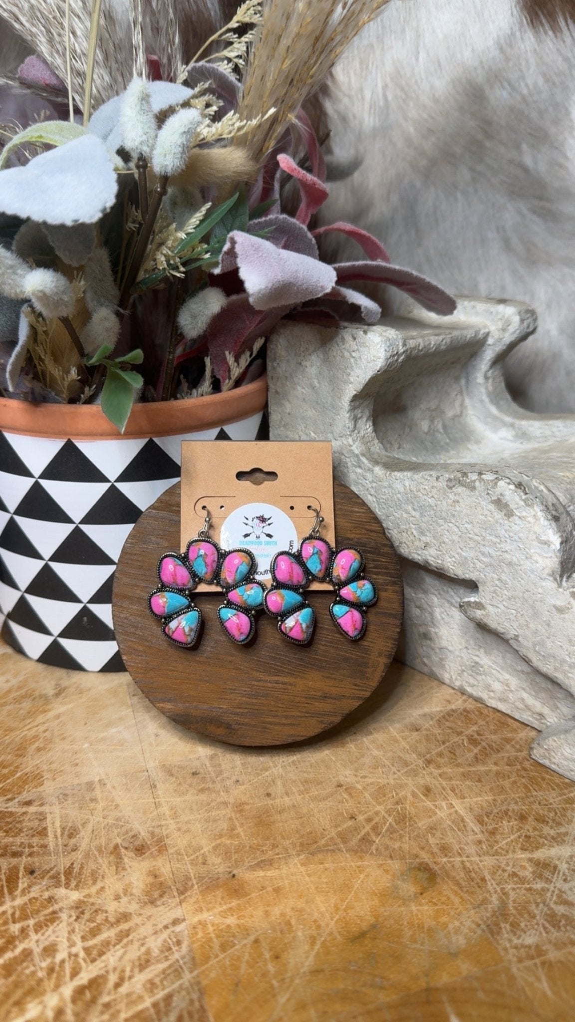 Natalie Squash Fashion Earrings - Deadwood South Boutique & Company LLC