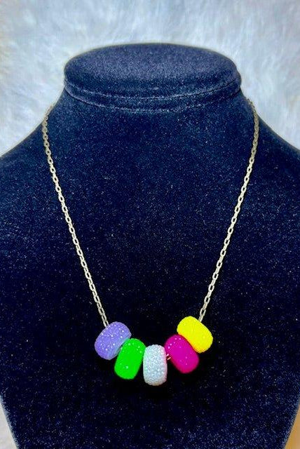 Neon Pop Bead Necklace - Deadwood South Boutique & Company LLC