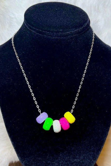 Neon Pop Bead Necklace - Deadwood South Boutique & Company LLC