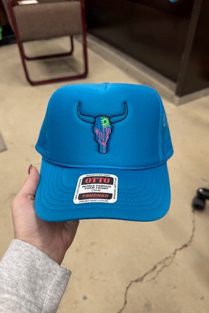 Neon Skull Trucker Caps - Deadwood South Boutique & Company LLC