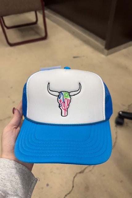 Neon Skull Trucker Caps - Deadwood South Boutique & Company LLC
