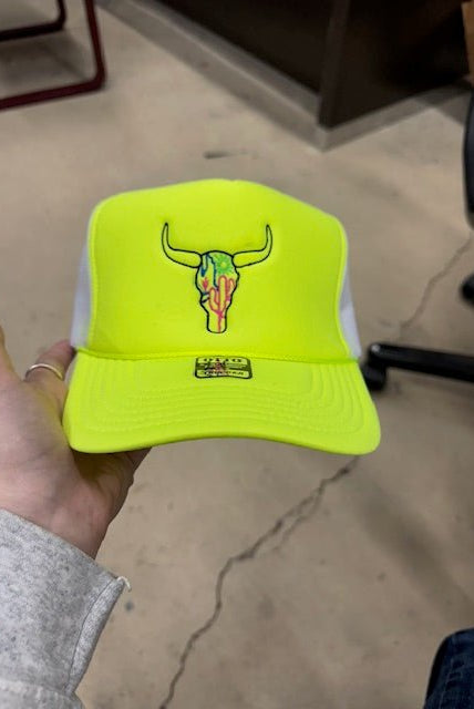 Neon Skull Trucker Caps - Deadwood South Boutique & Company LLC