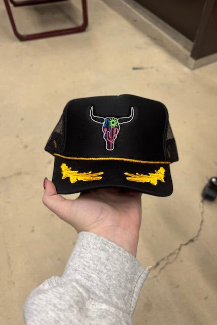 Neon Skull Trucker Caps - Deadwood South Boutique & Company LLC