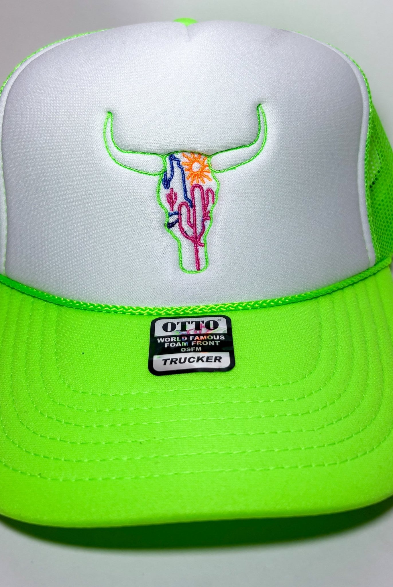 Neon Skull Trucker Caps - Deadwood South Boutique & Company LLC