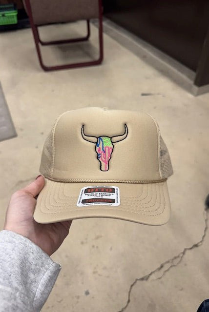 Neon Skull Trucker Caps - Deadwood South Boutique & Company LLC