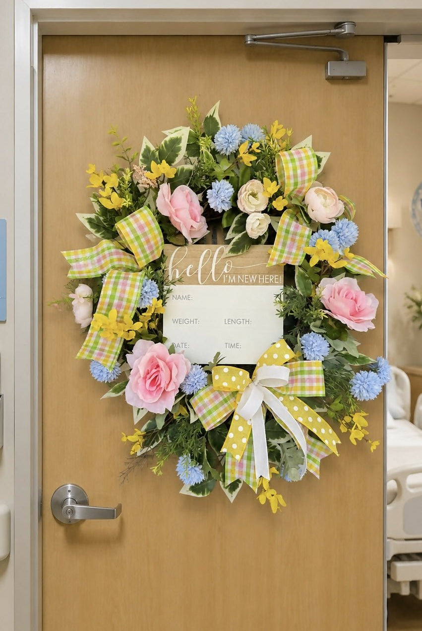 Neutral baby wreath - Deadwood South Boutique & Company LLC