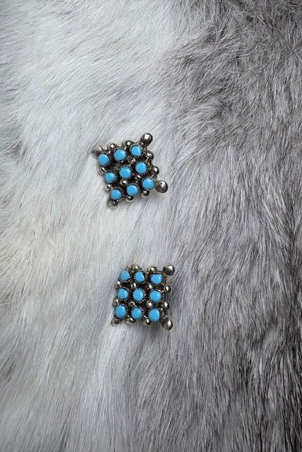 Niner Square Sterling & Turquoise Earrings - Deadwood South Boutique & Company LLC