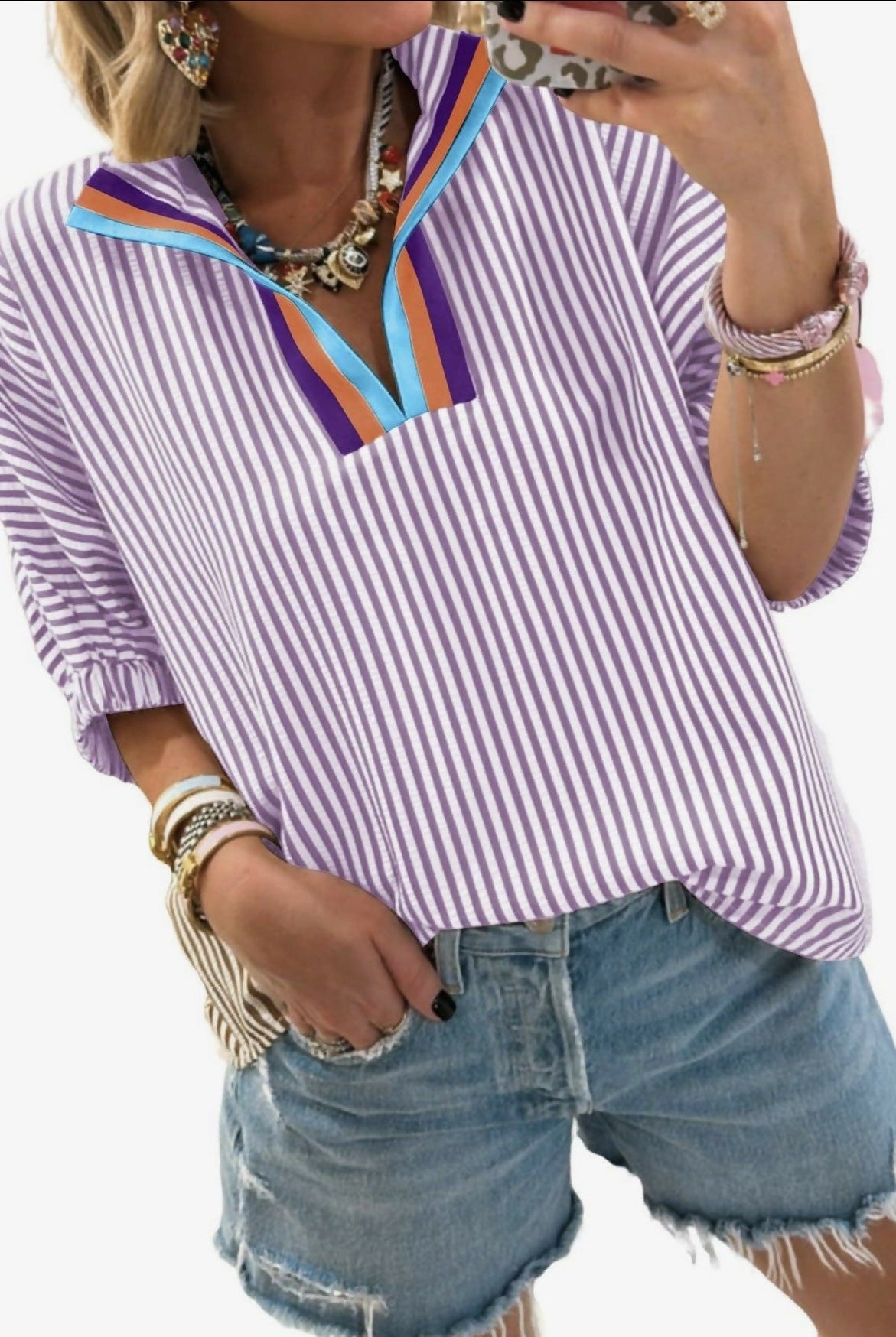 Nova Textured Blouse - Deadwood South Boutique & Company LLC
