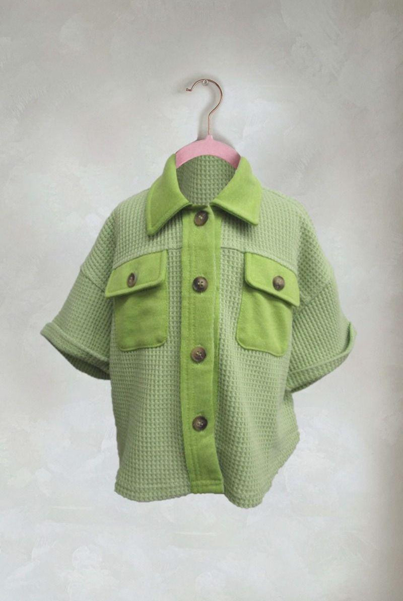 Oddi Kids Washed Waffle Knit Top - Deadwood South Boutique & Company LLC