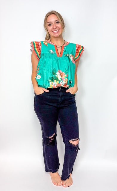 Olivia Floral Top - Deadwood South Boutique & Company LLC