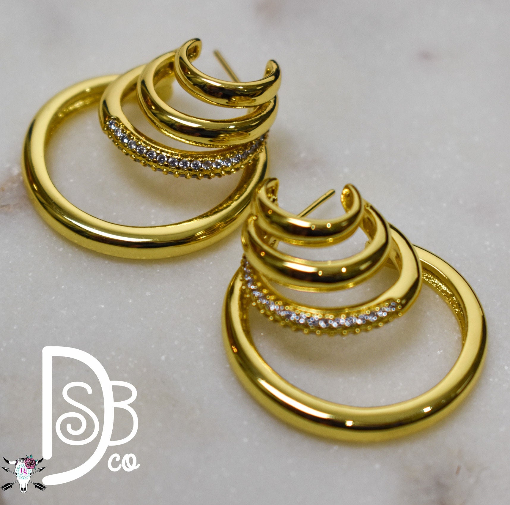 OMG 4 Tier Layered Hoops - Deadwood South Boutique & Company LLC