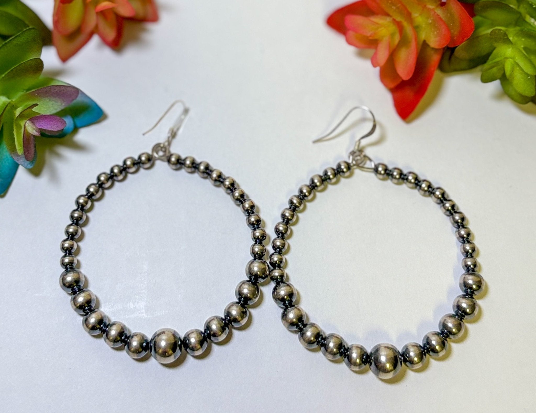 Only Sterling Silver Pearl Hoops - Deadwood South Boutique & Company LLC