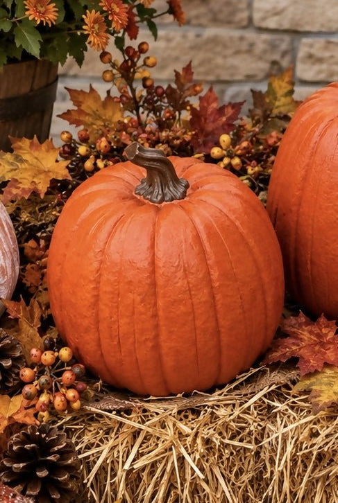 Orange resin pumpkin - Deadwood South Boutique & Company LLC