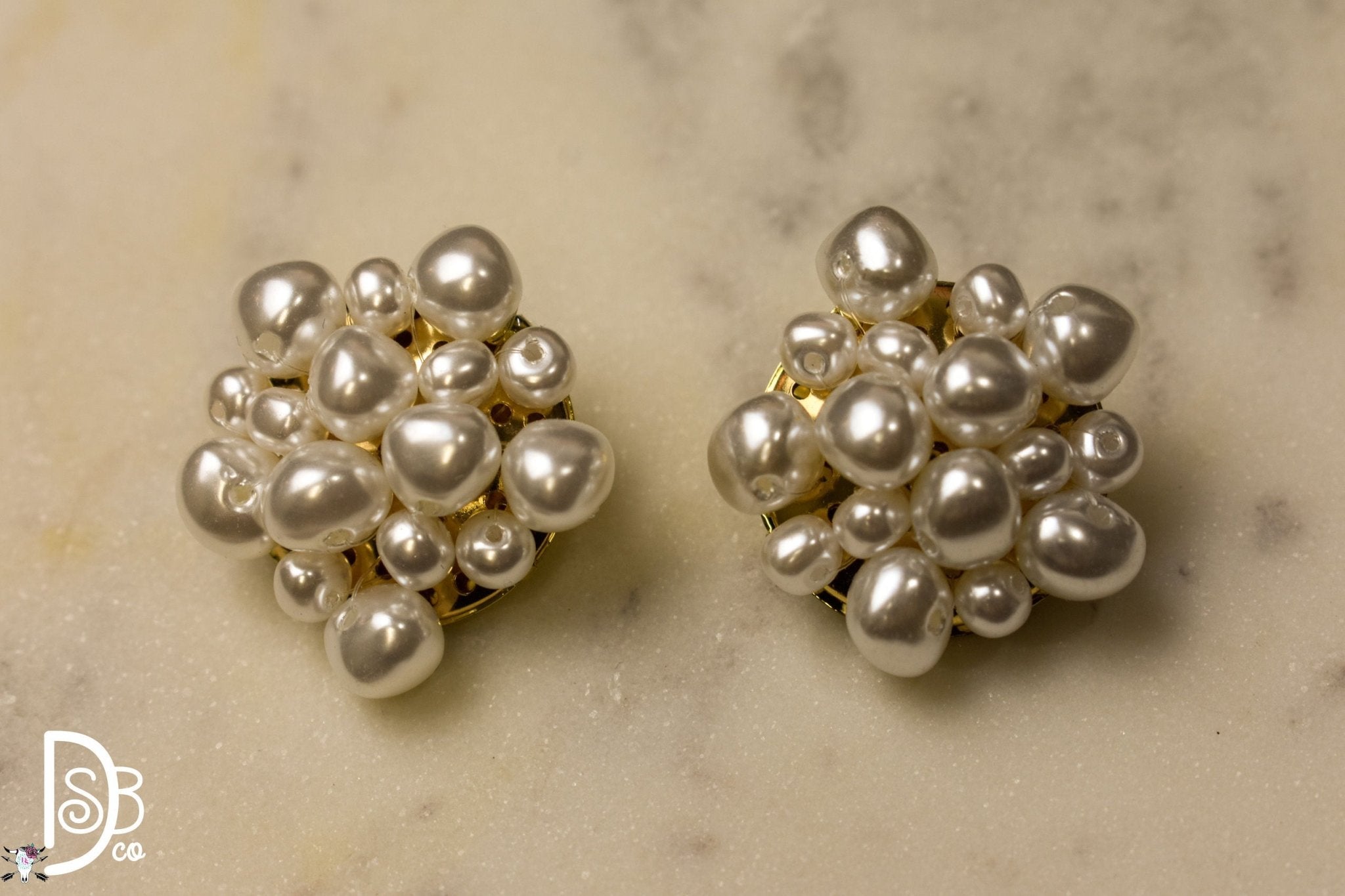 Pearl Cluster Post Earring - Deadwood South Boutique & Company LLC