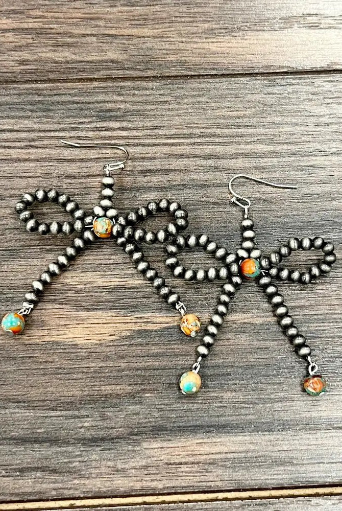 Pearly Girl Fashion Bow Earrings - Deadwood South Boutique & Company LLC