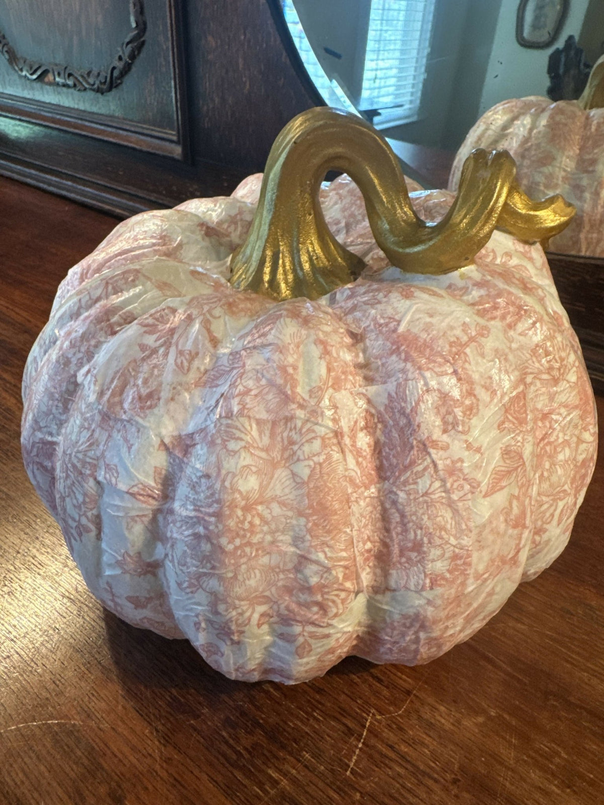 Pink medium chinoiserie pumpkin - Deadwood South Boutique & Company LLC