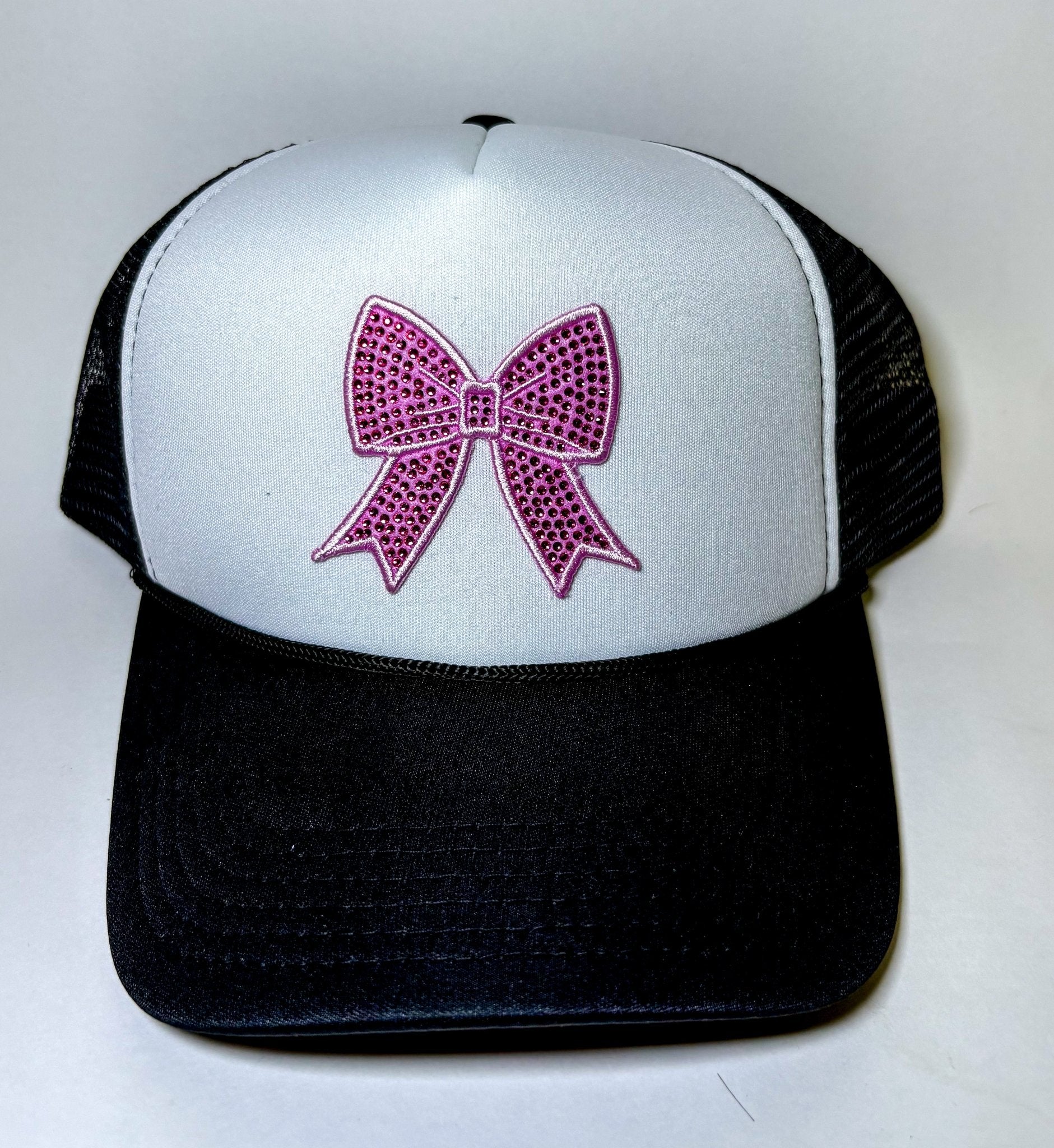 Pink Rhinestone Bow Trucker Cap - Deadwood South Boutique & Company LLC