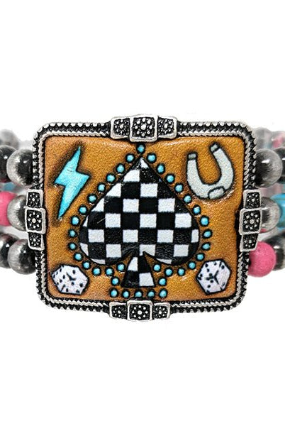 Playing Suit Stretch Bracelet - Deadwood South Boutique & Company LLC