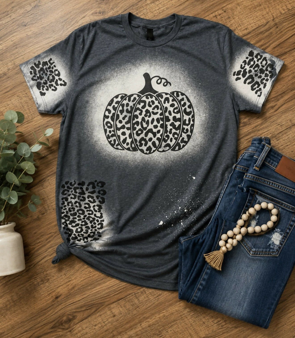 Pumpkin Leopard Graphic Tee - Deadwood South Boutique & Company LLC