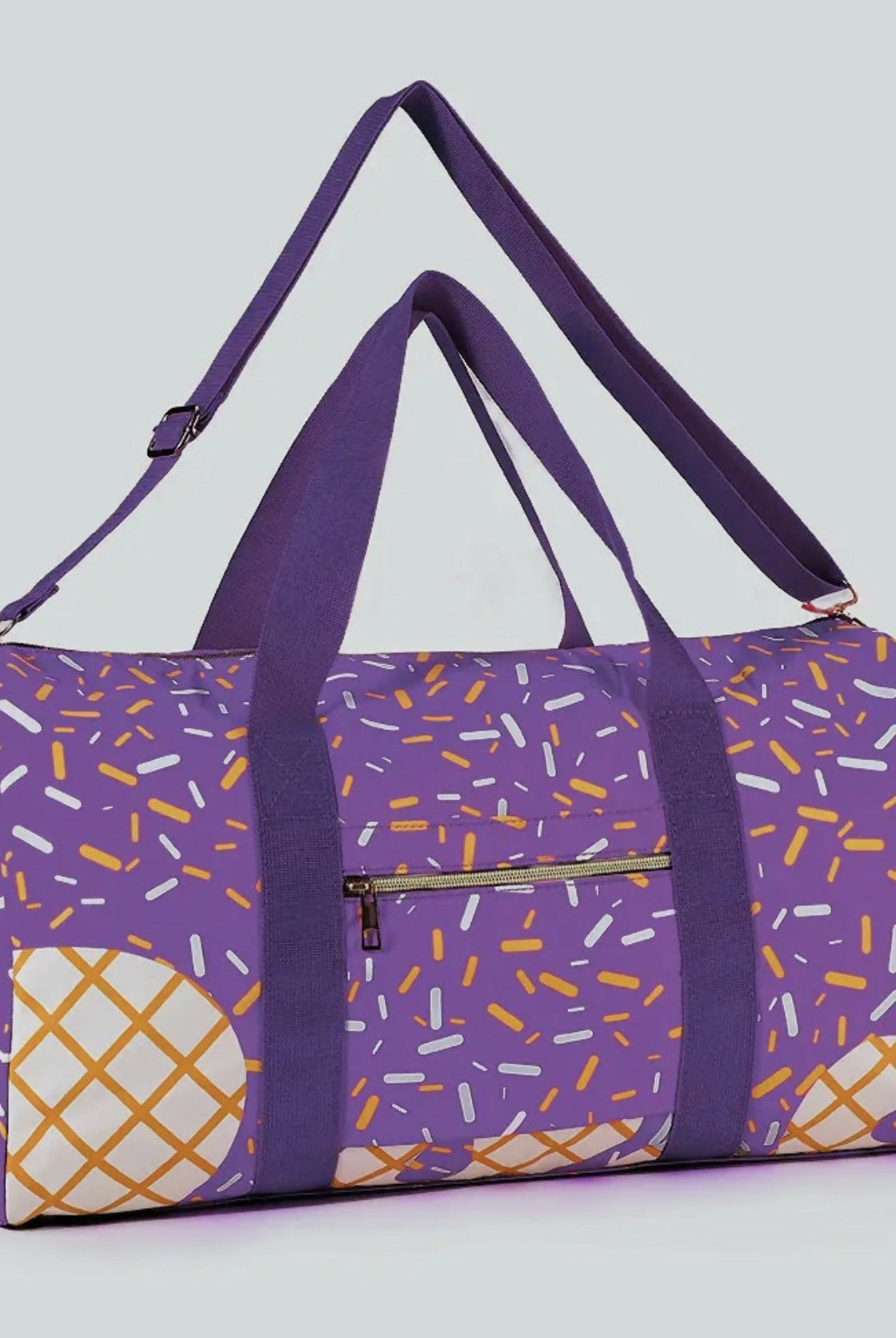 Purple Ice Cream Drip Canvas Duffle Bag - Deadwood South Boutique & Company LLC
