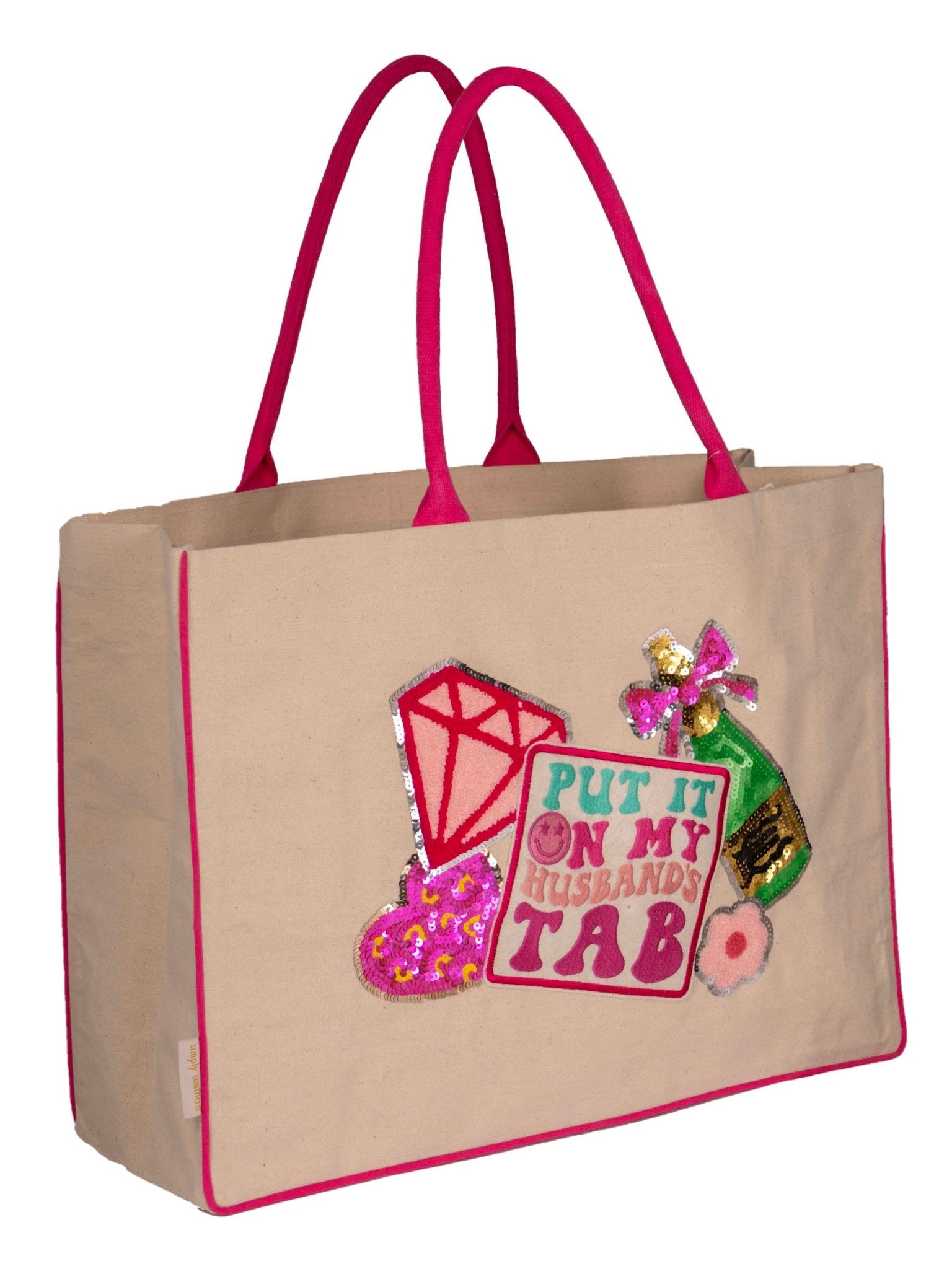 Put It on My Husband's Tab Canvas Tote - Deadwood South Boutique & Company LLC