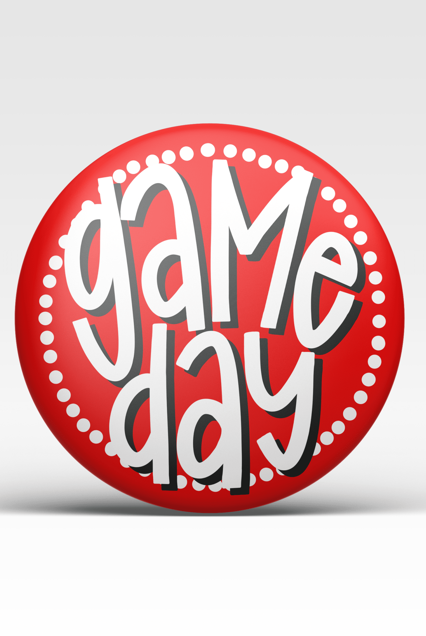 Red Game Day Polka Dots Buttons | Game Day Pins - Deadwood South Boutique & Company LLC