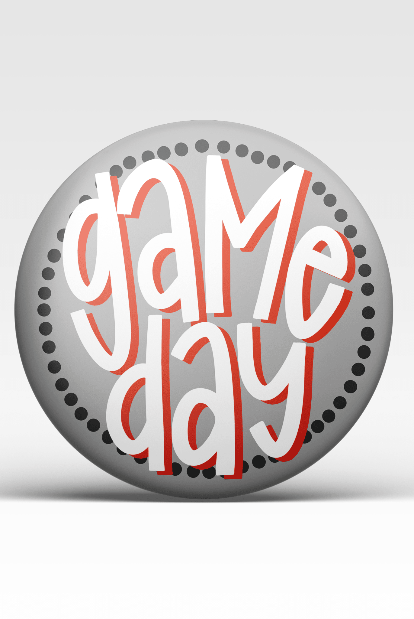 Red Game Day Polka Dots Buttons | Game Day Pins - Deadwood South Boutique & Company LLC