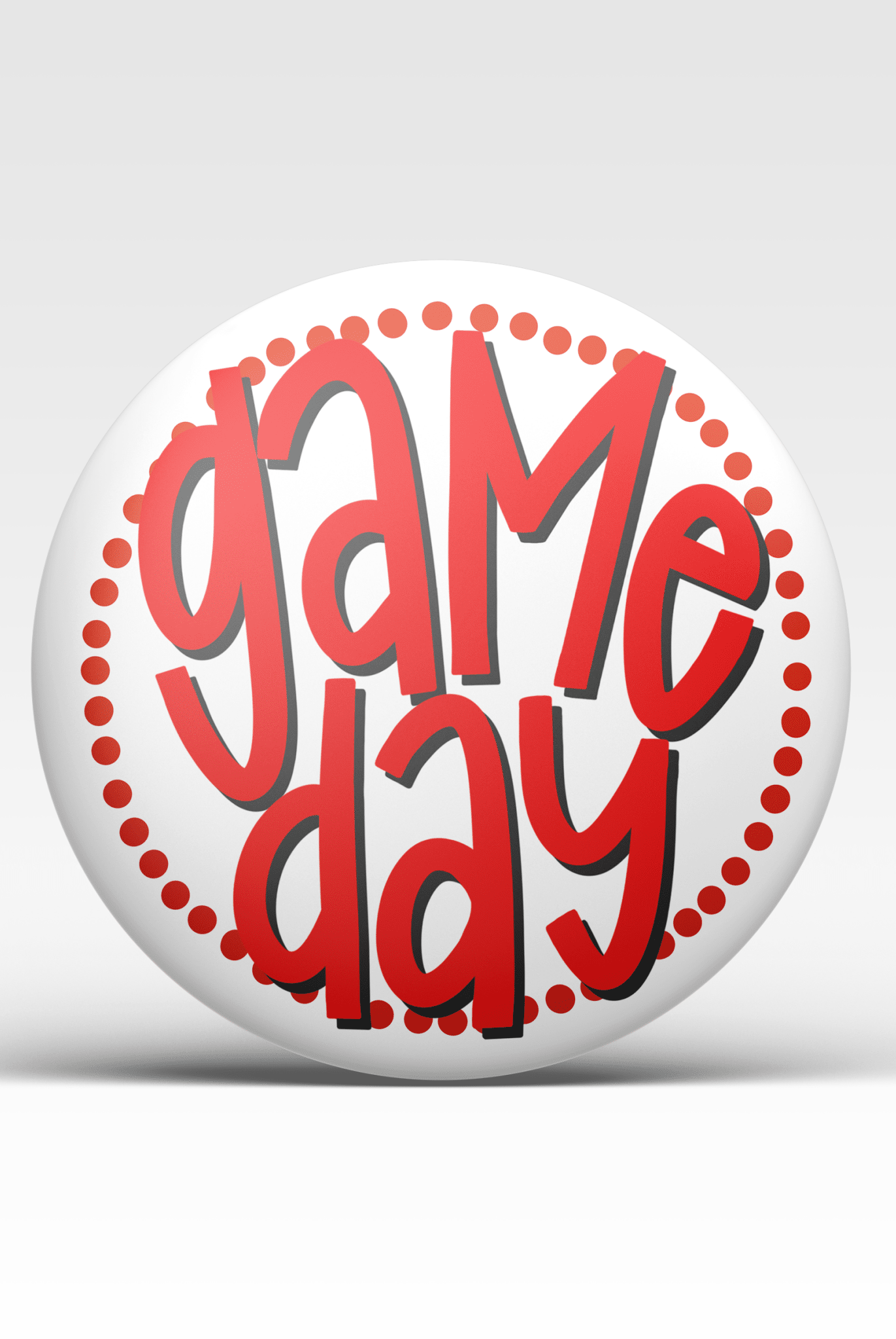 Red Game Day Polka Dots Buttons | Game Day Pins - Deadwood South Boutique & Company LLC