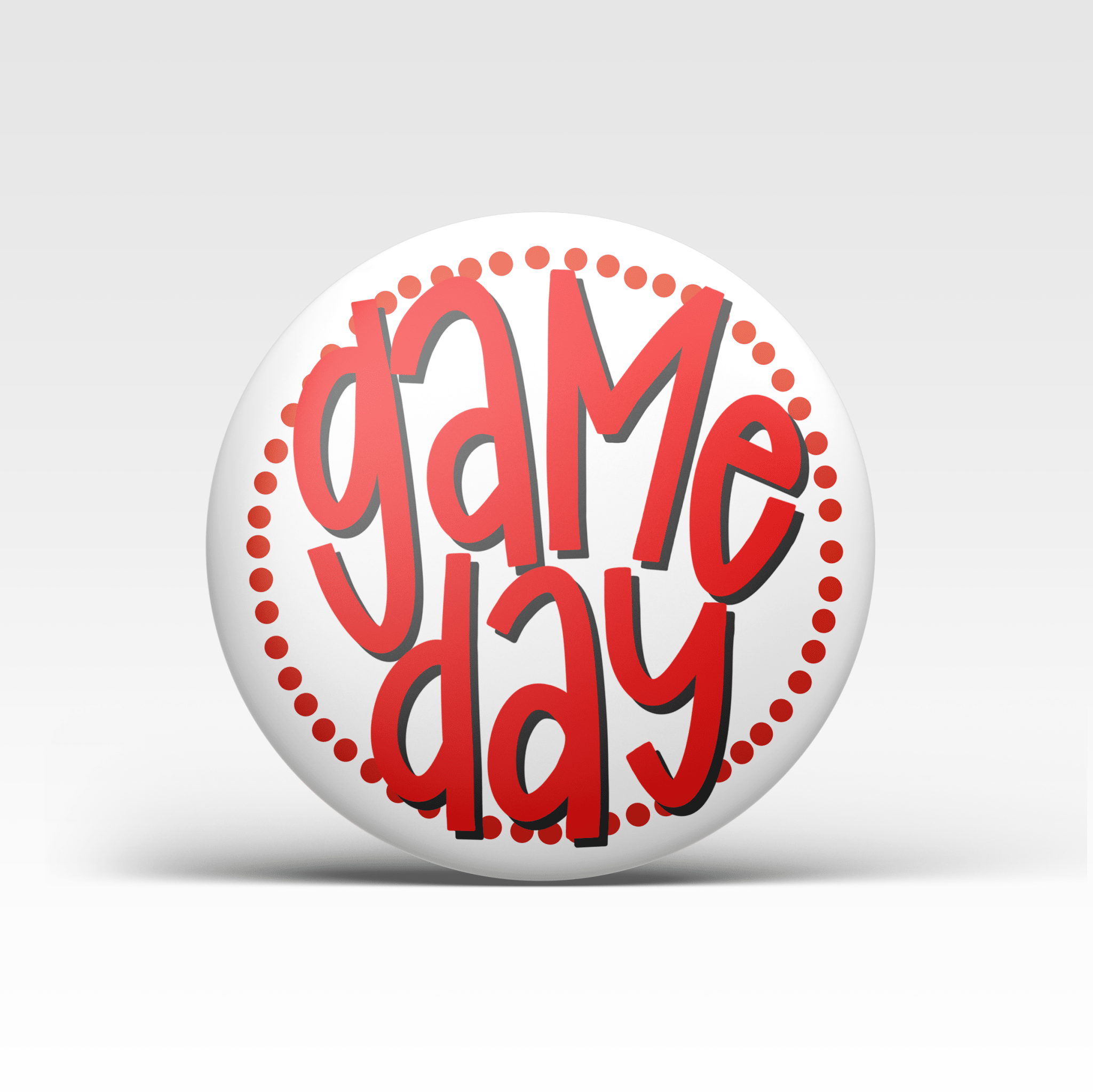 Red Game Day Polka Dots Buttons | Game Day Pins - Deadwood South Boutique & Company LLC