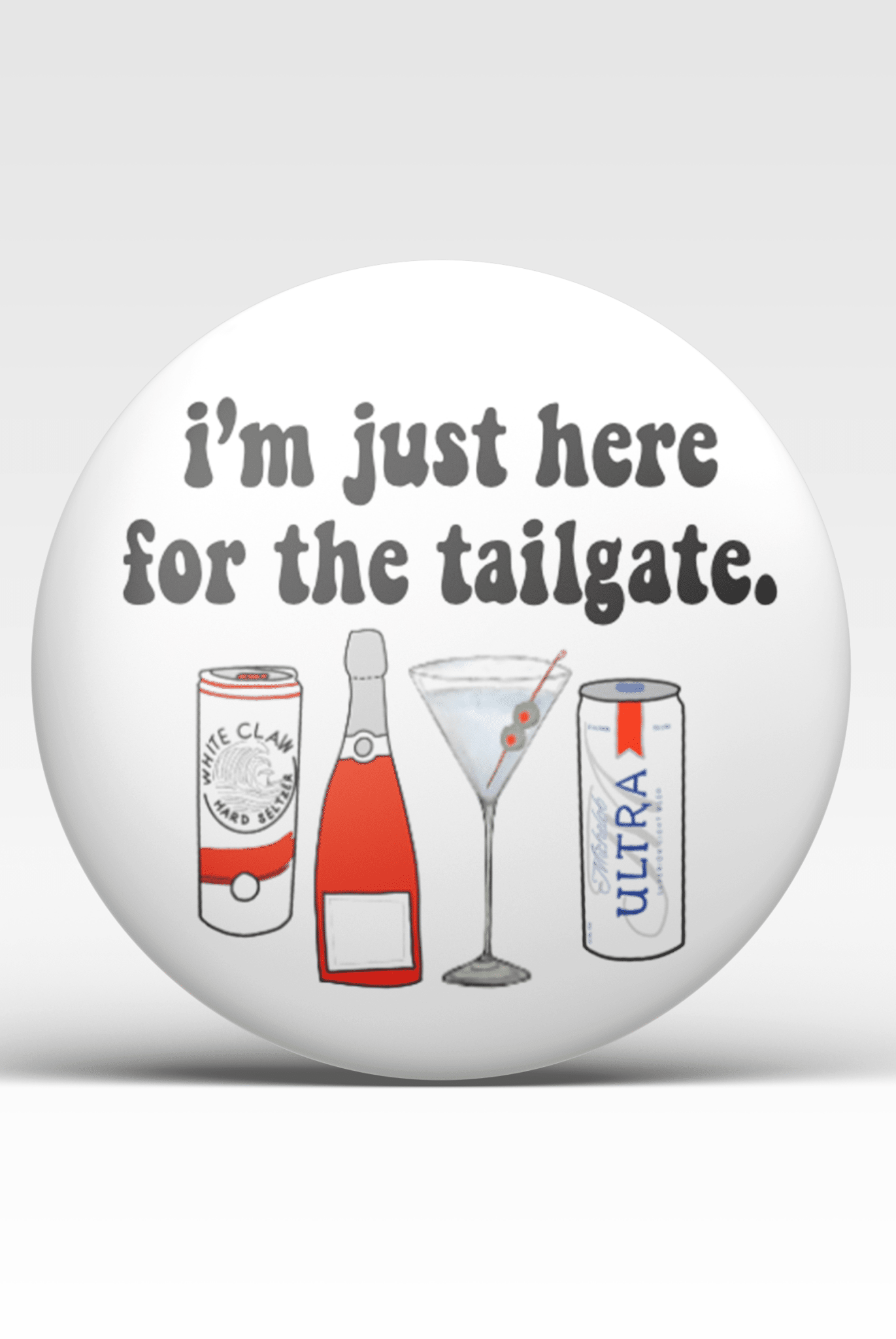 Red Game Day Tailgate Buttons | Game Day Pins - Deadwood South Boutique & Company LLC