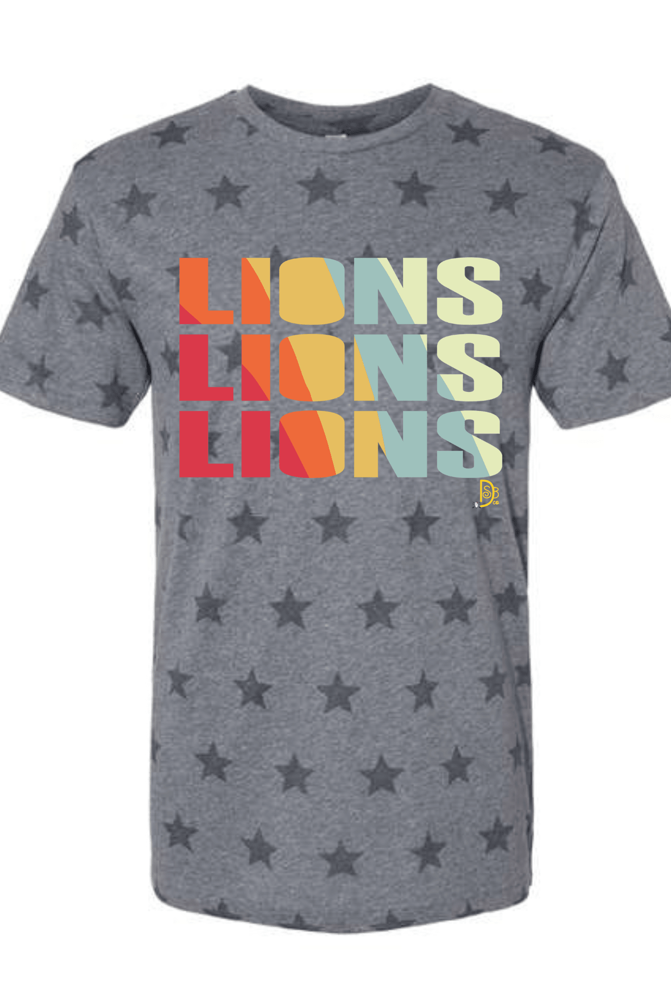 Retro Lions Graphite Star Tee - Deadwood South Boutique & Company LLC