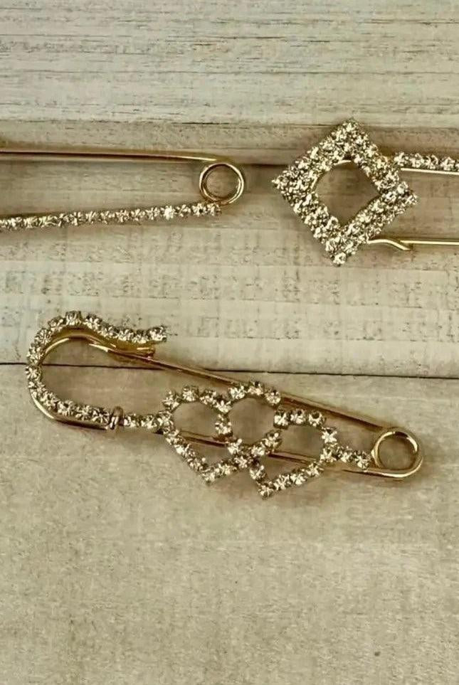 Rhinestone Brooch Pins - Deadwood South Boutique & Company LLC
