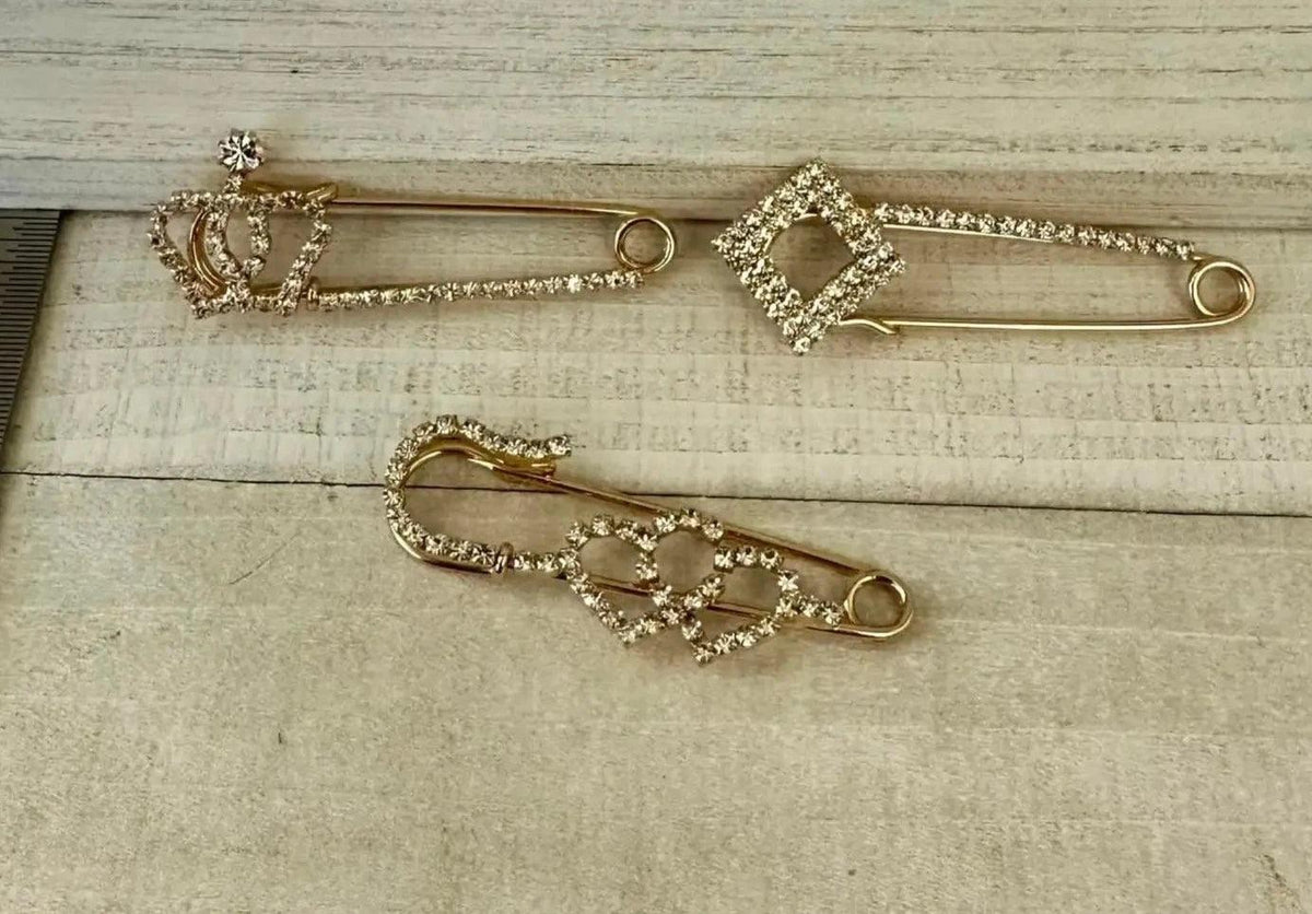 Rhinestone Brooch Pins - Deadwood South Boutique & Company LLC